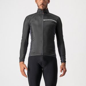 CASTELLI MANTELLINA SQUADRA STRETCH JACKET COLORE  LIGHT BLACK/DARK GRAY