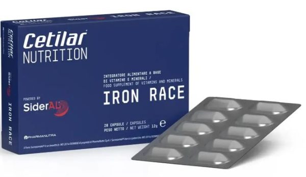 IRON RACE INTEGRATORE ALIMENTARE A BASE DI FERRO SUCROSOMIALE, RAME, VITAMINA C, B2, B6, B12 E ACIDO FOLICO
