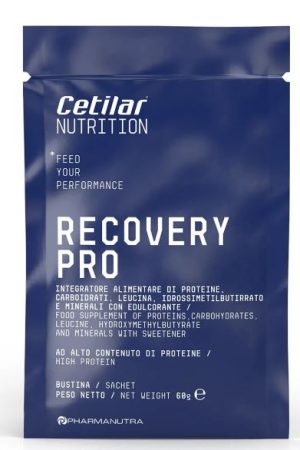 RECOVERY PRO Integratore alimentare di proteine e carboidrati, con leucina, idrossimetilbutirrato (HMB) e minerali Sucrosomiali&reg;. Gusto vaniglia.