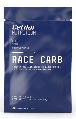 Race Carb Carboidrati in polvere da sciogliere in acqua, con un rapporto tra maltodestrine e fruttosio di 1:0,8. Gusto lemon.